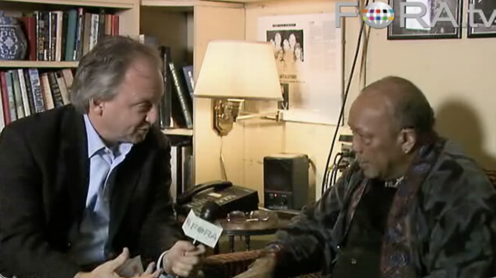 Backstage with Quincy Jones
